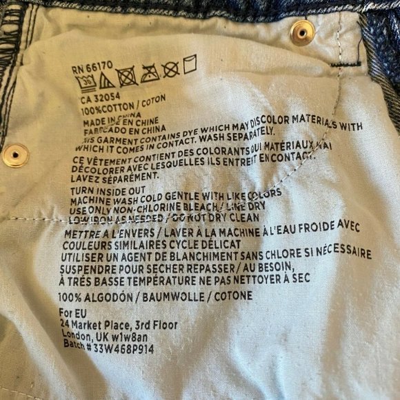 BDG High Rise Shorts 26 Acid Wash Dree Cheeky‎ Fray Hem 5 Pocket Denim - Picture 8 of 11